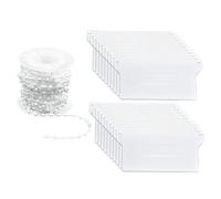 Artibetter Plaque de Fond Aveugle en Plastique 20 Pièces Chaîne de Perles 10 Mètres pour Stores Verticaux, Accessoires pour Rideaux, Connecteur à Bille Aveugle, Salon et Bureau