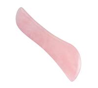 ARTIBETTER Plaque de Massage Facial de S en Cristal de Quartz Rose Naturel, Outil de Grattage Spa Compact pour Soin du Visage, Hydratation et Relaxation Peau, Accessoire Massage Beauté