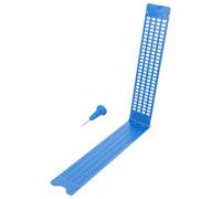 ARTIBETTER Plaque D'écriture Braille Plastique 4 Lignes 28 Cellules Bleu Stylet Réutilisable pour Apprentissage Aveugles et Malvoyants, Kit Braille Portable Études et Usage Quotidien