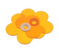 Artibetter Plaques de Protection UV Orange en Plastique et Silicone de Fleur, Lot de 2 pour Bloquer la Lumière des Lampes LED et UV Lors des Séances de Manucure Gel