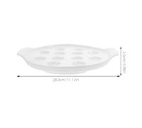 ARTIBETTER Plat de Cuisson Escargots en Porcelaine, 12 Alvéoles, Style Français, 28 CM, Four et Table, pour Particuliers et Restaurants