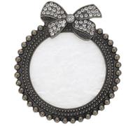 ARTIBETTER Plateau à Pigments pour Nail Art en Résine Sûre, Palette Vintage Blanc Bord Noir, Support de Mélange Multifonction pour Manucure, Accessoires Décoration Ongles, pour Artistes