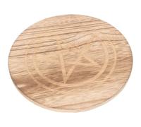 Artibetter Plateau D'autel en Bois Khaki Pentacle Rond, Surface Lisse et Fonction de Rangement, Décor Élégant et Solennel pour Temple ou Aménagement Intérieur