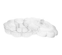 Artibetter Plateau de Service à Compartiments Grand Plateau Réutilisable en Ps Transparent pour Bonbons et Snacks pour Présents de Pendaison de Crémaillère