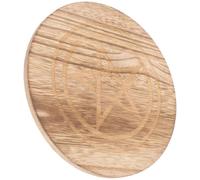 Artibetter Plateau Rituel en Bois Khaki à Pentacle Rond, Surface Lisse, Style Classique et Élégant, pour Autel et Temple de Cérémonie