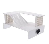 Artibetter Plateforme Flottante pour Tortues et Rampe Terrasse Spacieuse en Plastique Blanc Double Étage Simple pour Terrarium Tortue pour Salamandres