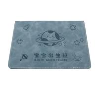 ARTIBETTER Pochette de Protection Étanche pour Certificats de Naissance Bébé en Similicuir Vintage Bleu-Vert Organiseur de Documents Légaux Voyage Protège-Acte de Naissance Compact et