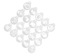 ARTIBETTER Pochoirs Creux de Noël 20 Pièces pour Décoration de Café Cupcakes et Biscuits Modèles à Peindre Soi-Même Surface Lisse sans Bavure Outil Créatif pour Pâtisserie et Loisirs DIY