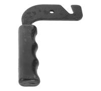 Artibetter Poignée de Porte Noire Résistante la Chaleur pour Barbecue et Fumoir Extérieur, Poignée Antibrûlure en Caoutchouc et Alliage de 11x7,5 Cm, Design Vintage Élégant