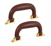 Artibetter Poignée de Valise en Plastique Robuste 2 Pcs, Anses de Paquet à Main Soi-même, Accessoire de Remplacement pour Boîte à Outils, Usage Voyage et Bricolage, Couleur Café, Ergonomique