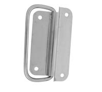 Artibetter Poignée Pliable en Acier Inoxydable Argenté, Poignée Robuste à Prise Confortable pour Boîte à Outils, Design Pliant avec Trous de 5mm, Espacement 64mm et 82mm