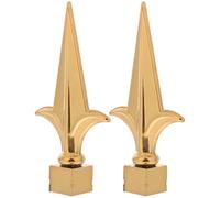 Artibetter Pointe pour Mât de Drapeau Design Unique et Élégant Installation Facile sans Outil en Acier Inoxydable 2pcs pour Jardin et Clôture Extérieure
