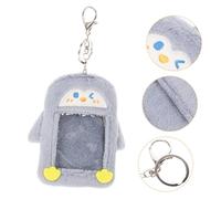 Artibetter Porte-Cartes en Peluche Gris Porte-Cartes De Bus en Peluche Porte-Clés Pingouin De Dessin Animé Porte-Clés Porte-Cartes en Peluche pour Fille Mini Porte-Cartes Porte-Cartes
