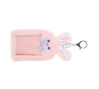 Artibetter Porte-Cartes Peluche Kawaii Lapin Rose Porte-clés, Manchon pour Badges, Titulaire de Carte D'identité, Accessoire Léger et Portable pour Étudiants et Usage Quotidien