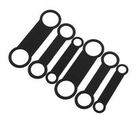 Artibetter Porte-médailles D'identification pour Chien pour Activités Quotidiennes et Nuits Calmes Facile à Nettoyer en Silicone Lot de 6 Noir Bande Élastique Silencieuse
