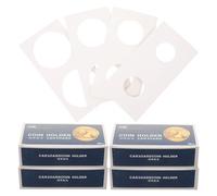 Artibetter Porte-Monnaie Portable en Papier Blanc Protège-Monnaie Professionnel pour Collectionneurs de Billets et Pièces Résistance à L'oxydation, Lot de 4 Boîtes de 50 Pièces