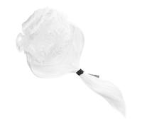 ARTIBETTER Postiche de Costume Avocat Blanche Bou en Fibres Synthétiques, Taille Unique Ajustable, Accessoire Cosplay et Fête, Fournitures Capillaires pour Halloween et Scènes, Postiche