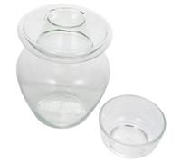 Artibetter Pot de Fermentation Verre Hermétique Capacité Importante Bocal à Marinade Traditionnel avec Joint à Eau pour Conserves Maison Pot Scellé pour Légumes et Kimchi Récipient et