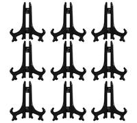 Artibetter Présentoir à Assiettes en Plastique Noir Support Stable pour Assiettes et Cadres 24 Pièces Porte-Assiettes Polyvalent pour Exposition de Vaisselle et Objets Décoratifs en