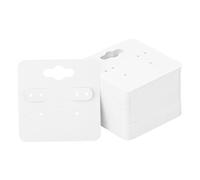 Artibetter Présentoirs en Carton pour Boucles d'oreilles 5x5 Cm 100 Pièces Blanche Support Rigide Polyvalent Artisans Bijoutiers Vente en Boutique Ligne