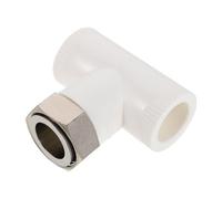 ARTIBETTER Raccord de Tuyauterie pour Chauffe-eau 1 Pouce Joint Fileté Interne, Coude à Trois Voies en Plastique Blanc, Connexion sans Soudure pour Amélioration Résidentielle