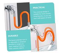 Artibetter Rallonge de Robinet Flexible Orange Tube Dextension Éclaboussures Adaptable pour Évier Salle de Bain et Balcon Installation Facile et