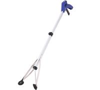 ARTIBETTER Ramasse-Déchets Pliable Blanc en Alliage D’Aluminium Tête Rotative, Outil Pratique pour Ramassage de Déchets et Litière, Usage Senior et Handicapé