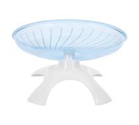 ARTIBETTER Roue Silencieuse avec Avancée du Bruit pour Hamster en Plastique Bleu Forme Soucoupe Volante Moderne, pour Petits Animaux en Intérieur ou Décoration de Cage