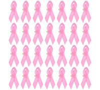 Artibetter Ruban Rose Facile à Porter Lot de 100 en Polyester Décoratif pour Sensibilisation Cancer du Sein pour Collecte de Fonds