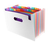 Artibetter Sac de Rangement Document Design Accordéon Organisateur de Fichiers Portable et avec Compartiments Multicolores pour Bureau et