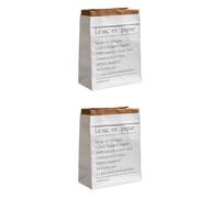 ARTIBETTER Sachet Kraft Blanc 2pcs en Papier Épais Double Couche pour Rangement Fleurs Séchées et Jouets Style Nordique Élégant pour Emballage Fête de Noël
