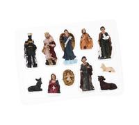 Artibetter Sculpture Religieuse de Nativité en Résine 1 Ensemble Ornement Miniature pour Présent Chrétien Maison ou Bureau