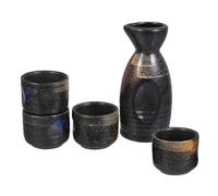 Artibetter Service Saké Japonais Traditionnel Céramique Ensemble Élégant avec Pichet et Tasses Design Créatif pour Dégustation Distinguée