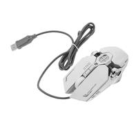 Artibetter Souris de Jeu Programmable RGB Lumineuse Ergonomique pour Gamer Bureau PC Ordinateur Portable Argenté 7 Boutons Dpi Réglable Éclairage Gaming Professionnel