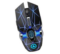 Artibetter Souris Silencieuse sans Fil Rechargeable Compatible Ordinateurs Et TV Intelligents avec Lampe à Couleurs Et Déclenchement De Jeu Professionnel