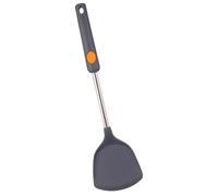 ARTIBETTER Spatule Cuisine en Silicone Antiadhésive Spatule de Friture Ergonomique Résistante à Haute Température pour Wok et Pâtisserie Ustensile Portable Gris Foncé 1 Pièce Usage