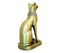 Artibetter Statue Chat Égyptien Décoratif Sculpté Main Figurine Chat Collectible pour Décoration Maison et Bureau Statuette Artisanale Élaborée et Réaliste