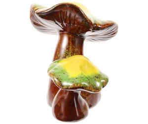 Artibetter Statue de Champignon en Céramique Verte Décorative pour Jardin et Maison, Sculpture Réaliste Forte Durabilité et Multifonctionnalité
