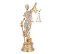 Artibetter Statue Déesse Justice Résine Dorée Figurine Lady of Justice pour Décoration Bureau et Maison Sculpture Classique pour Avocats et Amateurs de Légendes