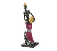 Artibetter Statue Femme Africaine de Table, en Résine Sculpture Décorative | Table, Bureau, Posture Vivante, Surface Lisse, Objet de Collection, Présent, Salon, Maison, Hôtel