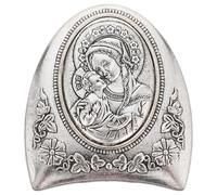 Artibetter Statue Vierge en Alliage Résistant Mini Figurine Catholique Compacte Décoration Religieuse pour Maison Bureau et Pèlerinage Ornement Spirituel Solide