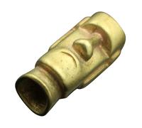 Artibetter Statuette en Laiton de L'île de Pâques Moai, Pendentif Miniature Vintage pour Fabrication de Bijoux Diy, Perles D'espacement Artisanales pour Bracelets et Colliers, Décoration