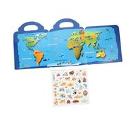 ARTIBETTER Stickers Éducatif pour Garçon Fille de Stickers de Cartes Monde pour Garçon Fille Activités Ludiques et Cognitives pour Maternelle