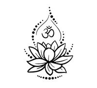Artibetter Stickers Muraux Amovibles Autocollant Mural Hindou de L' Hindouisme Décoration de La Maison Lotus Flower Sticker Mural 1PC Yoga Room Decor Mural Fond D'écran