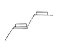 Artibetter Support à Oiseaux en Acier Inoxydable avec Plateforme Rectangulaire et Échelle, Résistance la Corrosion, Design Gain de Place pour Cage Intérieure de Perruches et Calopsittes