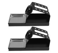 Artibetter Support Compact pour Fer à Souder Électrique en Fer Noir avec 8 Trous, Résistant la Chaleur et Stable, Lot de 2 Pièces pour Atelier de Bricolage