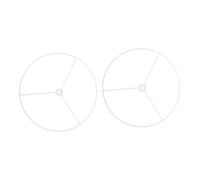 Artibetter Support D'abat-jour Métal Rond Ø20 Cm Blanc, Cadre de Lampe Suspendue Diy, Accessoire Luminaire Intérieur, Lot de 2 Pièces, pour Éclairage Plafond