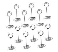 Artibetter Support de Carte de Table Porte-noms Table Sécurisé et Fiable 12 Pièces en Métal Noir pour Fête et Mariage