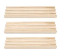 Artibetter Support de Dominos en Bois Beige 3pcs pour Jeux de Société, Accessoire Pratique sans Utilisation des Mains Plateau pour Train Mexicain