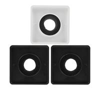 ARTIBETTER Support de Microphone en Abs 3 Pièces Cube Porte-drapeau Carré 7x5 Cm, Station Logo Micro pour Entretien et Interview Professionnelle, Accessoires Microphone Portables